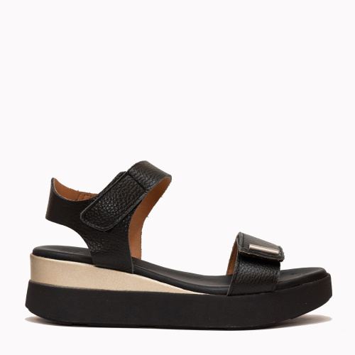Oh My Sandals - Δερμάτινο Ανατομικό Πέδιλο Doya Negro (5965