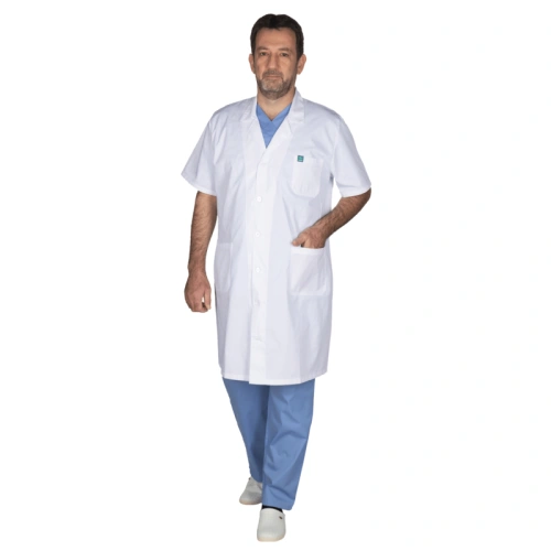 Ανδρική Ιατρική Ποδιά Alezi με Κοντό Μανίκι (65% Polyester / 35% Cotton