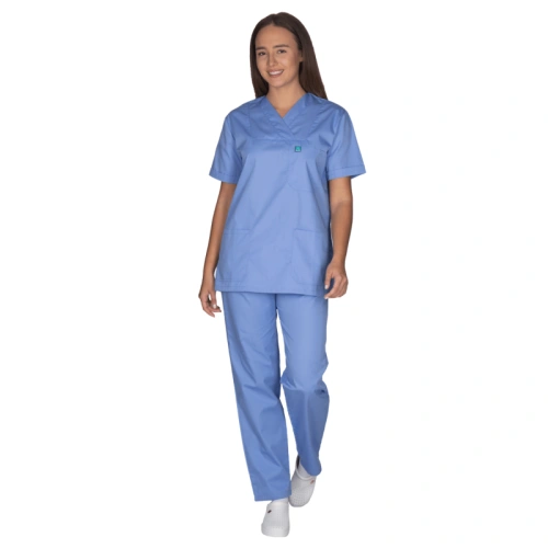 Ιατρική Στολή Σετ (Μπλούζα & Παντελόνι) Alezi Unisex – Σιέλ