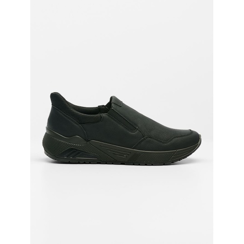 Ανδρικά Ανατομικά Παπούτσια Slip-On με Αντικραδασμική Σόλα – Μαύρο