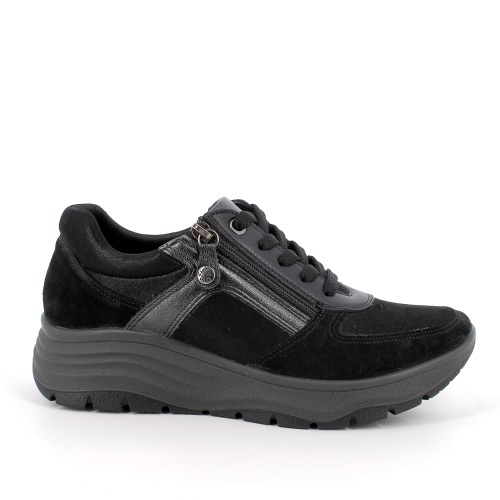 Γυναικεία Ανατομικά Sneakers από Καστόρι με Φερμουάρ – Μαύρο / Γκρι IMAC